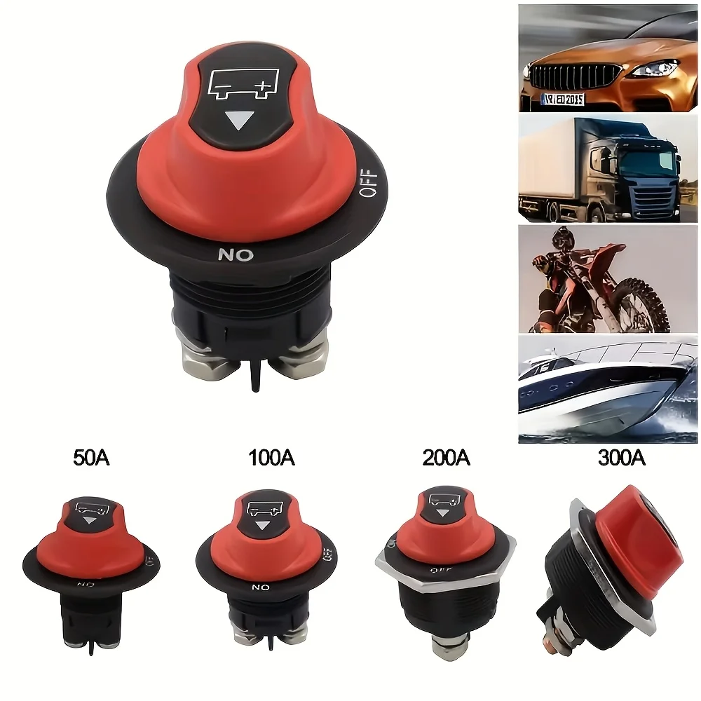 Heavy Duty 50A/100A/200A/300A 12V Battery Disconnect Switch Isolator Power Cut off Master Kill Switch for Marine Boat Automotive
Heavy Duty 50A/100A/200A/300A 12V Battery Disconnect Switch Isolator Power Cut off Master Kill Switch for Marine Boat Automotive