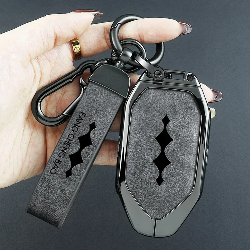 Leather Alloy Car Smart Remote Key Case Cover Holder Shell Bag for Byd Leopard 8 Car Styling Keychain Accessories
Leather Alloy Car Smart Remote Key Case Cover Holder Shell Bag for Byd Leopard 8 Car Styling Keychain Accessories 
