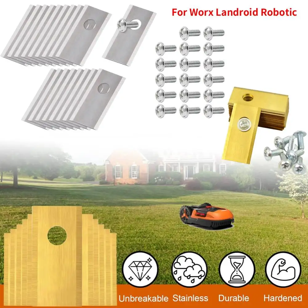 18Pcs Lawn Mower Parts Stainless Steel Robot Mower Replacement Blade Single Hole Lawn Mower Blade for Worx Landroid Lawn Mowers
18Pcs Lawn Mower Parts Stainless Steel Robot Mower Replacement Blade Single Hole Lawn Mower Blade for Worx Landroid Lawn Mowers