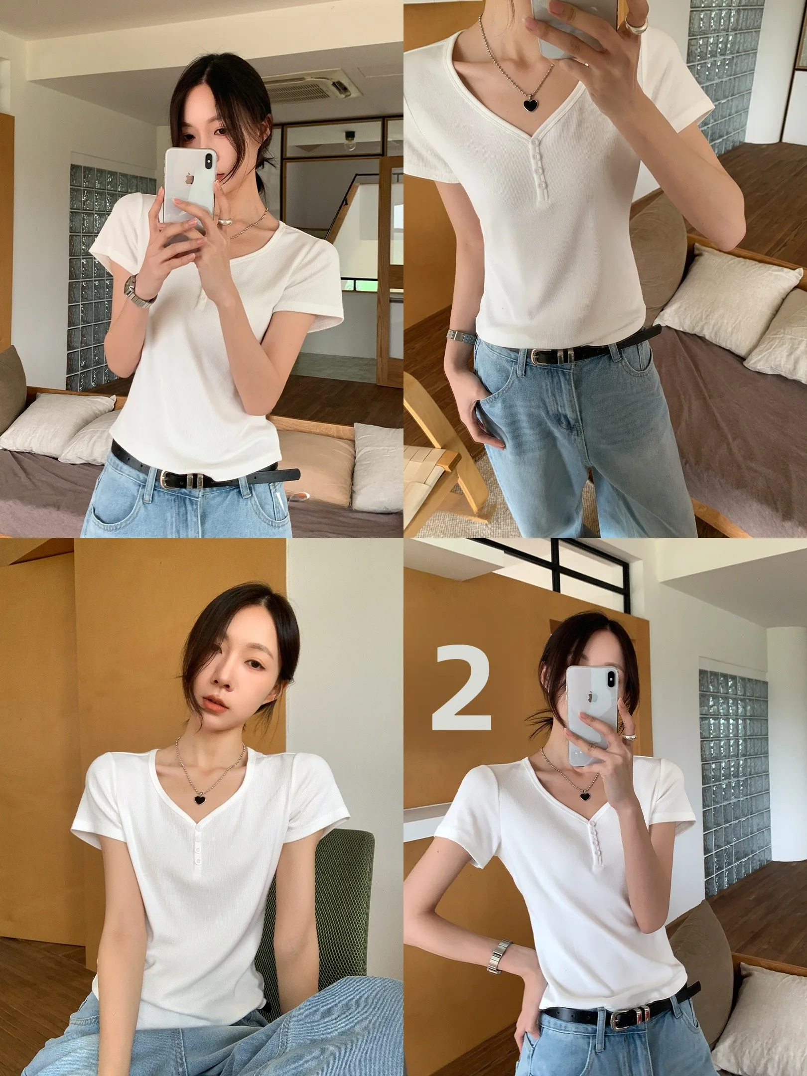 Korean Style Short Sleeve V-Neck T-Shirt Women's Summer Design Sense Half Sleeve Body T-Shirt Casual Fit Versatile Top
Korean Style Short Sleeve V-Neck T-Shirt Women's Summer Design Sense Half Sleeve Body T-Shirt Casual Fit Versatile Top