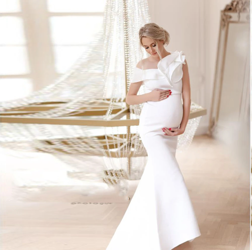 Off Shoulder White Mermaid Maternity Dresses for Photo shoot Gender Reveal Parties Dress Pregnancy Gown Pregnant Woman Robes
Off Shoulder White Mermaid Maternity Dresses for Photo shoot Gender Reveal Parties Dress Pregnancy Gown Pregnant Woman Robes