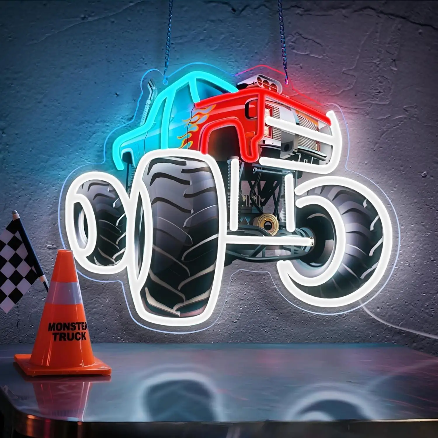 Monster Truck Neon Signs USB Dimmable LED Neon Lights for Living Room Bedroom Game Room Garage Man Cave Car Club Party Decor
Monster Truck Neon Signs USB Dimmable LED Neon Lights for Living Room Bedroom Game Room Garage Man Cave Car Club Party Decor