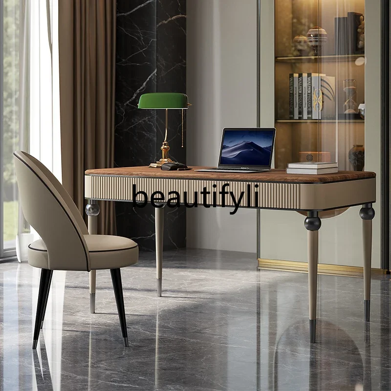 Light Luxury Study Desk Customized Home Villa Large Flat Floor Premium Black Walnut Book Desk Writing Desk
Light Luxury Study Desk Customized Home Villa Large Flat Floor Premium Black Walnut Book Desk Writing Desk