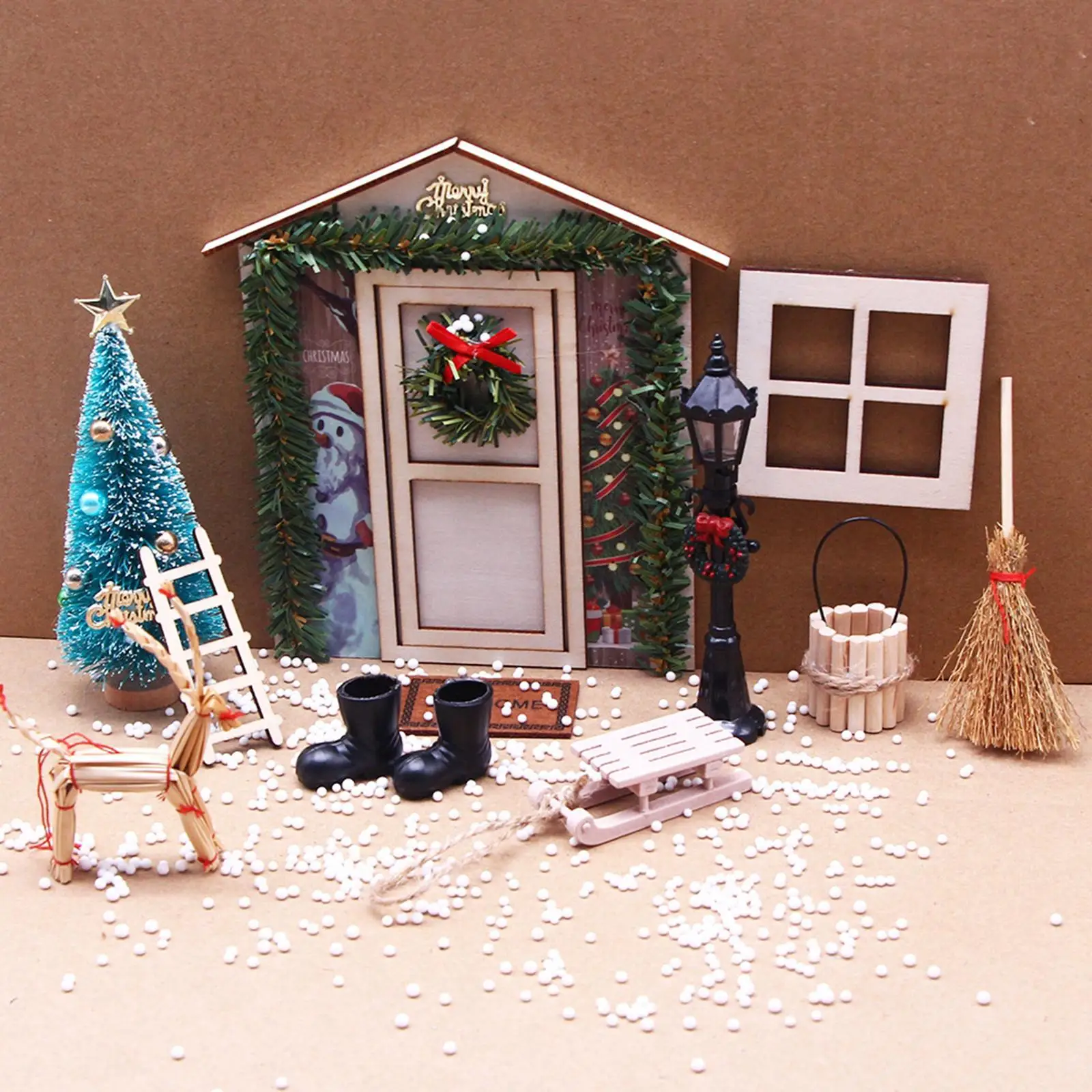 Mini House Door Decoration Set Broom Model Tiny House Decoration Street Light Model for Decor
Mini House Door Decoration Set Broom Model Tiny House Decoration Street Light Model for Decor