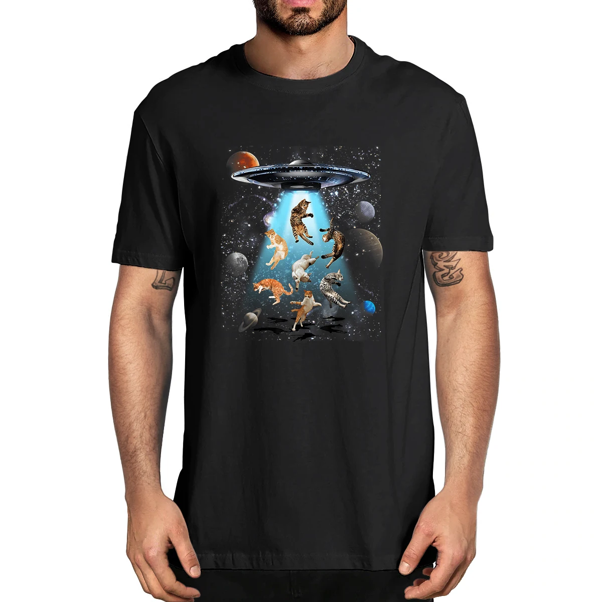 100% Cotton Galaxy Cat UFO Funny Alien Lovers Graphic Summer Men's Novelty T-Shirt Women Casual Streetwear Harajuku Tee EU Size
100% Cotton Galaxy Cat UFO Funny Alien Lovers Graphic Summer Men's Novelty T-Shirt Women Casual Streetwear Harajuku Tee EU Size