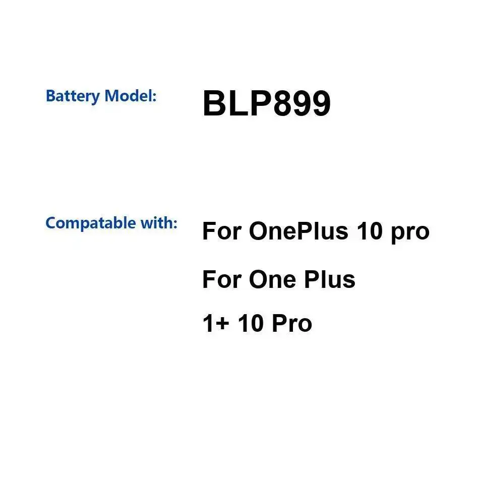 Для Oneplus 10 Pro Премиум Сменный аккумулятор BLP899 2500 мАч для мобильного телефона большой емкости
Для Oneplus 10 Pro Премиум Сменный аккумулятор BLP899 2500 мАч для мобильного телефона большой емкости
