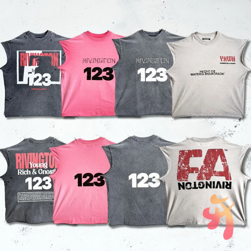 Stock Summer Vintage Hiphop Streetwear Washed Hloe RRR123 Tank Tops Graffiti Print Sleeveless Top Men Women Sleeve-Cut T-Shirt
Stock Summer Vintage Hiphop Streetwear Washed Hloe RRR123 Tank Tops Graffiti Print Sleeveless Top Men Women Sleeve-Cut T-Shirt