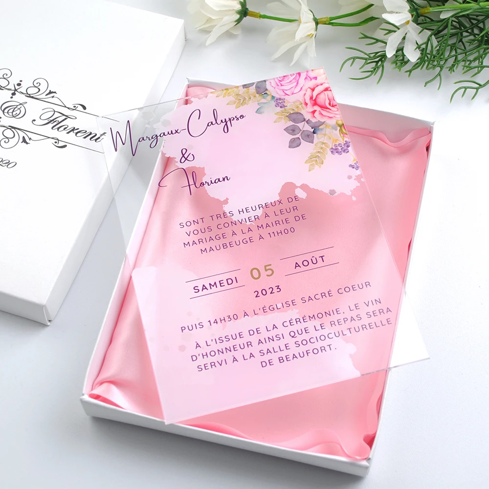 Plexiglass Wedding Invitations, Luxury Custom Place Cards for Thank You, Acrylic Invitation, French Text Logo, 2023, 10Pcs
Plexiglass Wedding Invitations, Luxury Custom Place Cards for Thank You, Acrylic Invitation, French Text Logo, 2023, 10Pcs