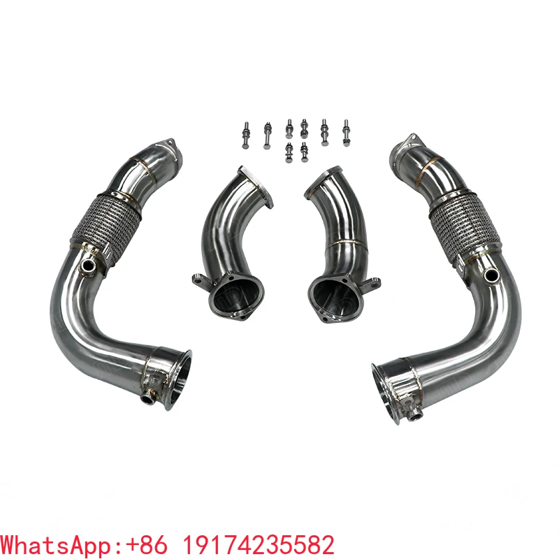 Downpipe Stainless Steel Exh-aust Downpipe for 2025 Bmw X5m Competition F95 S63 4.4T NEWEST G Chassis American Car 
Downpipe Stainless Steel Exh-aust Downpipe for 2025 Bmw X5m Competition F95 S63 4.4T NEWEST G Chassis American Car