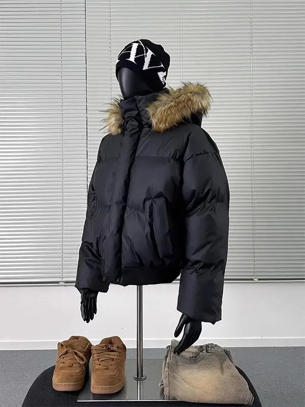 Detachable Hat PU Leather ort American Sle Men's Cotton Jaet Autumn Winter New Faionable Bread Coat Trendy Casual
Detachable Hat PU Leather ort American Sle Men's Cotton Jaet Autumn Winter New Faionable Bread Coat Trendy Casual