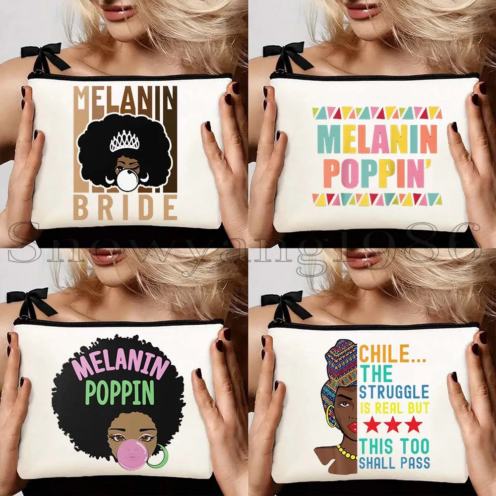 4pcs Melanin Poppin Afro Queen Magic Black History Month Woman African Canvas Cosmetic Makeup Toilet Bag Pencil Case Pouch
4pcs Melanin Poppin Afro Queen Magic Black History Month Woman African Canvas Cosmetic Makeup Toilet Bag Pencil Case Pouch