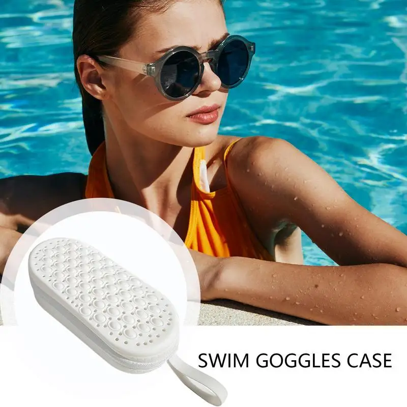 Swim Goggle Case Large Silicone Swimming Goggles Case Zippered Eyeglasses Storage Bag Portable Ski Goggles Case With Drain Hole
Swim Goggle Case Large Silicone Swimming Goggles Case Zippered Eyeglasses Storage Bag Portable Ski Goggles Case With Drain Hole