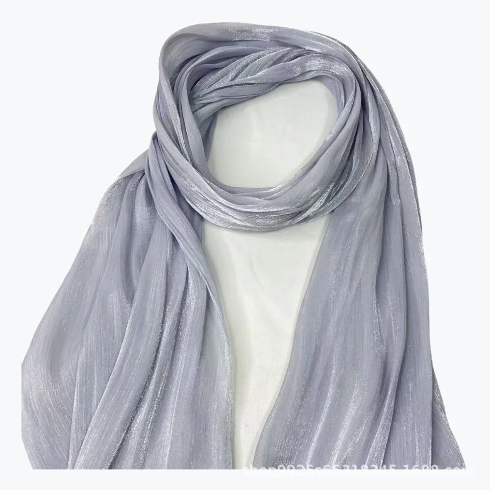 High Qulaity Solid Color Silk Scarf Shining Long Chiffon Hijab Veil Soft Chiffon Sunscreen shawl Outdoor
High Qulaity Solid Color Silk Scarf Shining Long Chiffon Hijab Veil Soft Chiffon Sunscreen shawl Outdoor