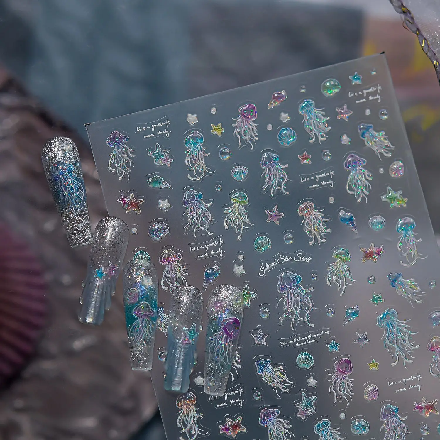 Rainbow Jellyfish Nail Stickers Summer Glitter Jelly Nail Art Stickers Ocean Serier Design Decoration Decal Cute Nail Art Parts
Rainbow Jellyfish Nail Stickers Summer Glitter Jelly Nail Art Stickers Ocean Serier Design Decoration Decal Cute Nail Art Parts