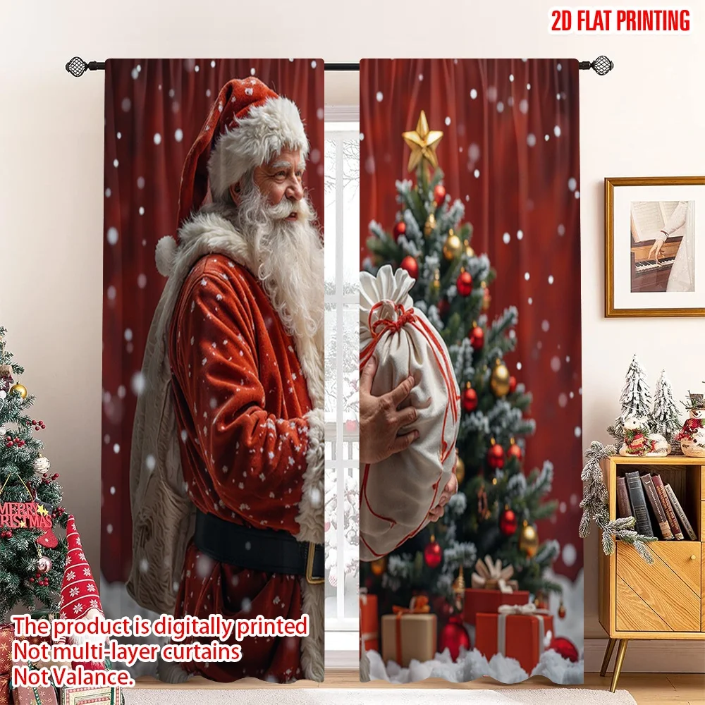2pcs 2D flat printing Christmas Window Drapes Santa Claus Christmas Gifts Bag Polyester Without Electricity Holiday Decorations
2pcs 2D flat printing Christmas Window Drapes Santa Claus Christmas Gifts Bag Polyester Without Electricity Holiday Decorations