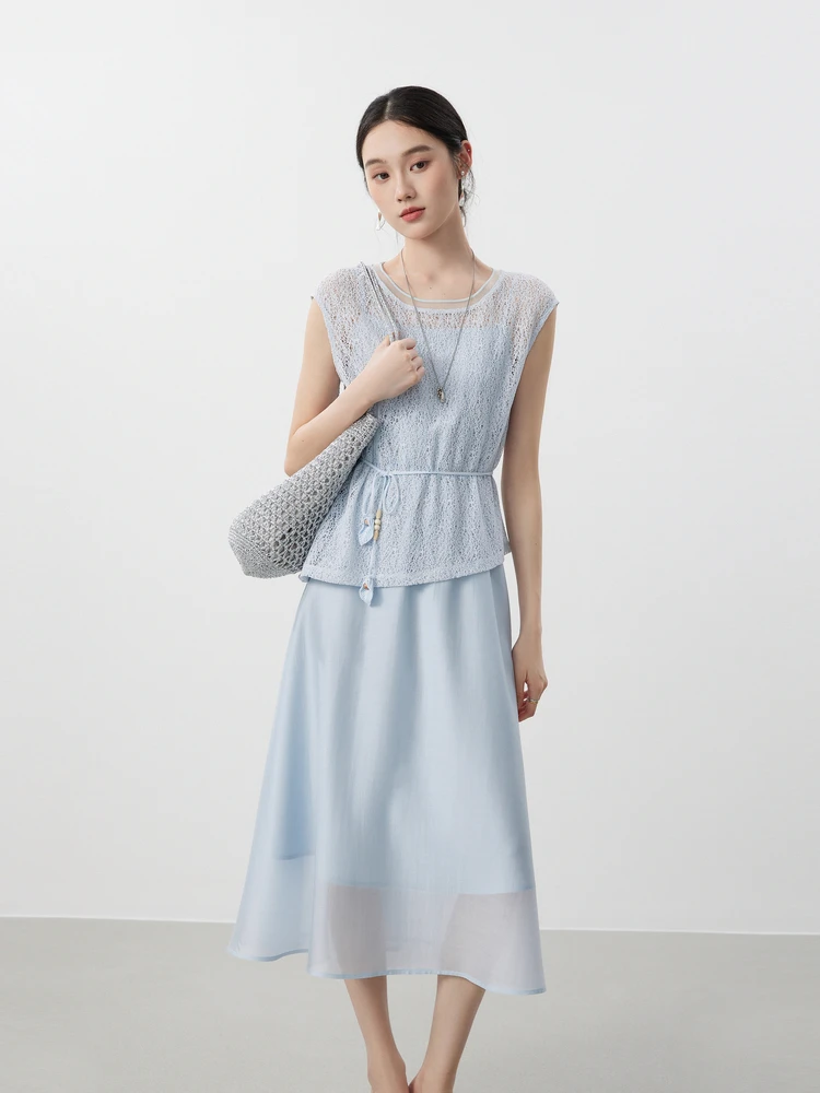 Romantic Starlight Lace Cover up Strap Two Piece Set with Woven Waist Rope Women's Fashion Spring 2026 Polyester Fiber Sleeve...
Romantic Starlight Lace Cover up Strap Two Piece Set with Woven Waist Rope Women's Fashion Spring 2026 Polyester Fiber Sleeve...