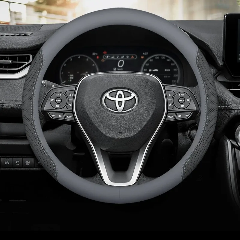 Leather Car Steering Wheel Cover for Toyota Rav4 Corolla Cross Yaris CHR Highlander Sienna Hilux Prius 2025 2026 Accessories
Leather Car Steering Wheel Cover for Toyota Rav4 Corolla Cross Yaris CHR Highlander Sienna Hilux Prius 2025 2026 Accessories