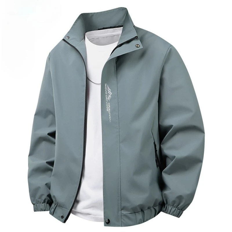 Осенняя мужская куртка для отдыха, новая весенне-осенняя однотонная куртка-авиатор с воротником-стойкой, мужские модные ветрозащитные куртки с карманом на молнии 
Осенняя мужская куртка для отдыха, новая весенне-осенняя однотонная куртка-авиатор с воротником-стойкой, мужские модные ветрозащитные куртки с карманом на молнии