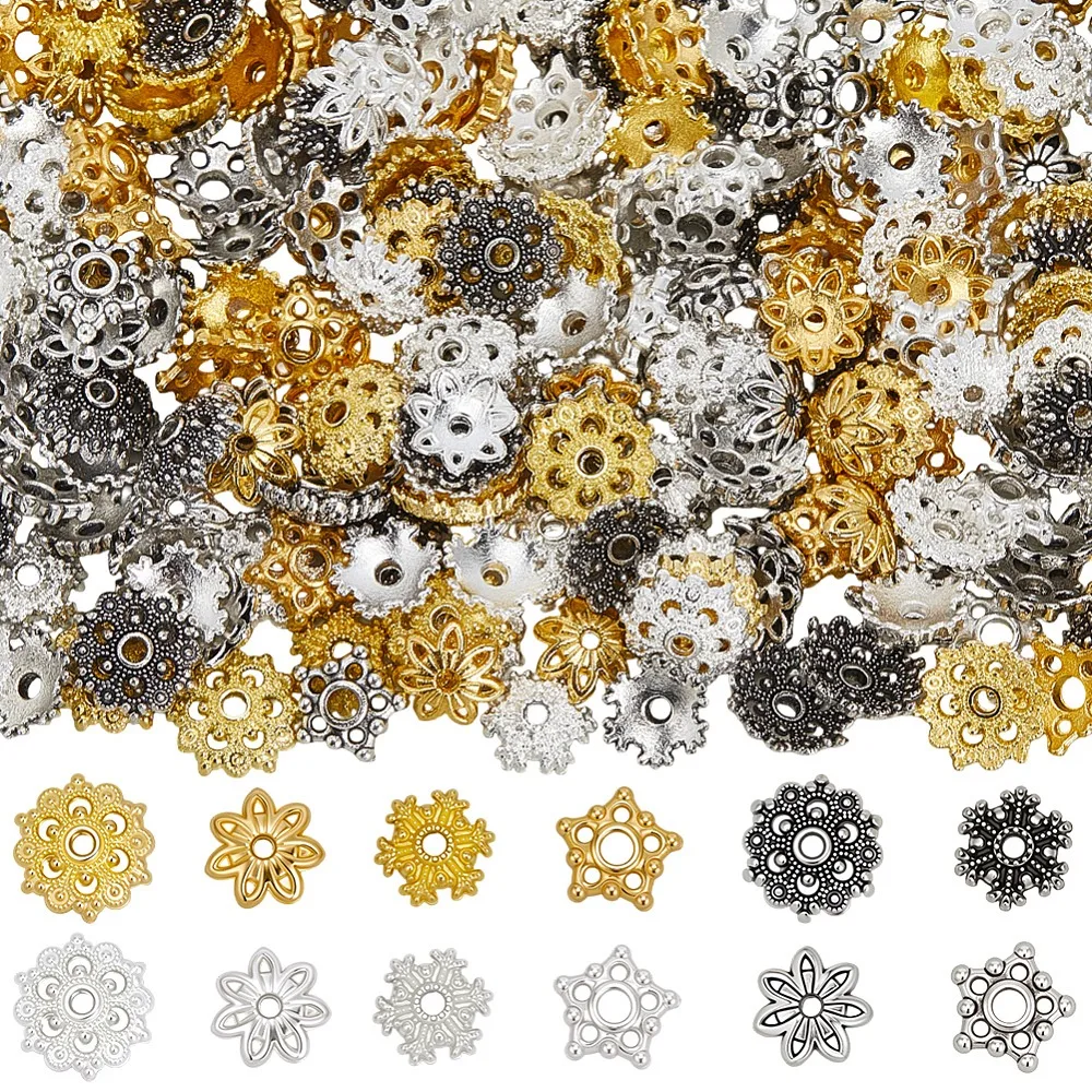 360Pcs 12 Styles Styles Alloy Bead Caps Flower Mixed Color 7.7~9x8~10x2~3mm Hole: 1.2~1.8mm 30pcs/style
360Pcs 12 Styles Styles Alloy Bead Caps Flower Mixed Color 7.7~9x8~10x2~3mm Hole: 1.2~1.8mm 30pcs/style