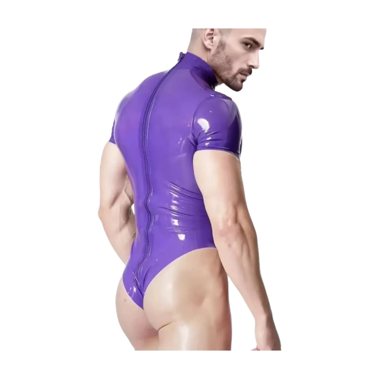 Men Latex Catsuit Open Crotch Sleeveless
Men Latex Catsuit Open Crotch Sleeveless