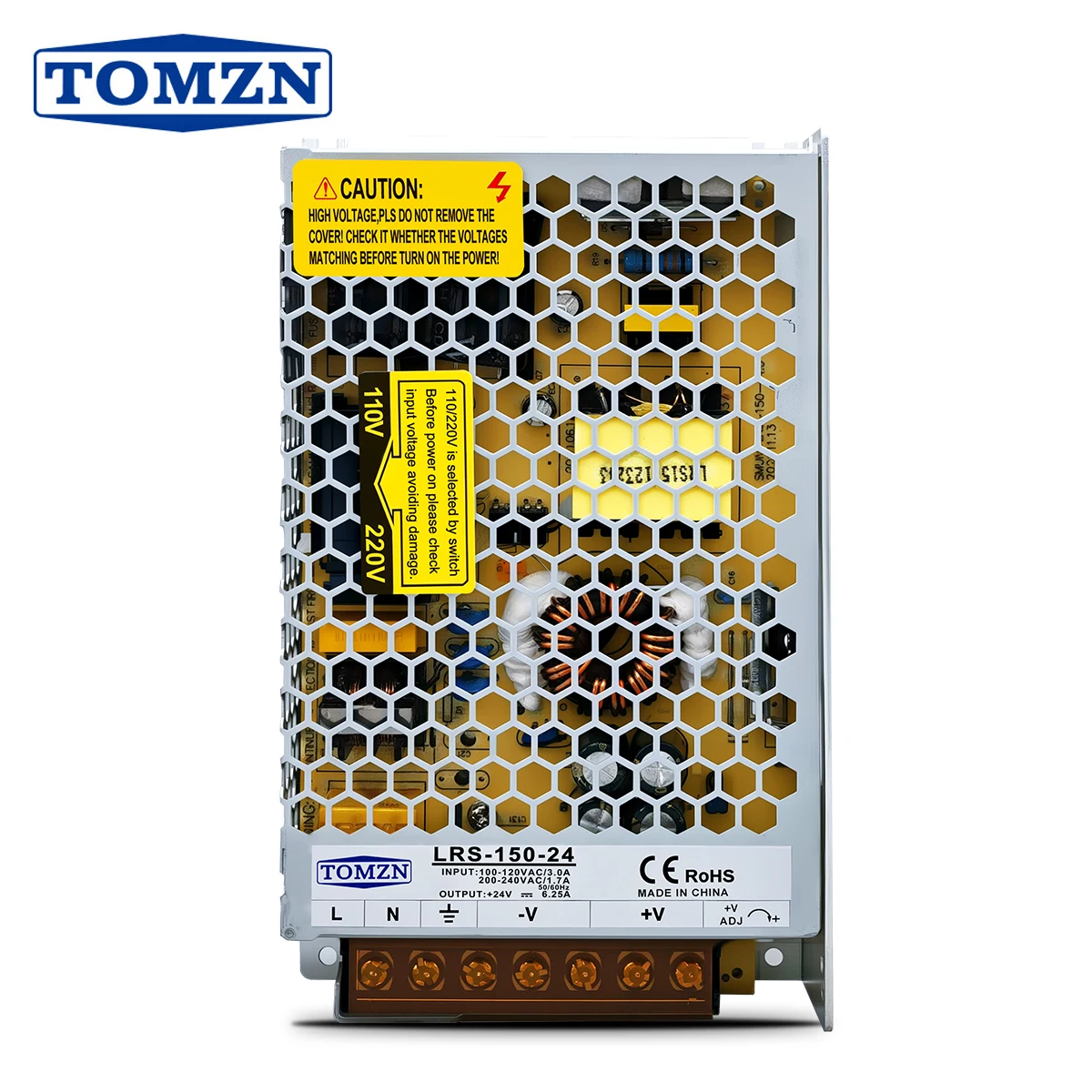 TOMZN 150 Вт AC-DC SMPS с одним выходом Импульсный источник питания, вход 110-240 В, выход 5 В, 12 В, 15 В, 24 В, 36 В, 48 В, регулируемый для светодиодов
TOMZN 150 Вт AC-DC SMPS с одним выходом Импульсный источник питания, вход 110-240 В, выход 5 В, 12 В, 15 В, 24 В, 36 В, 48 В, регулируемый для светодиодов