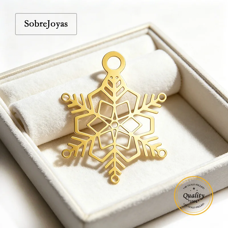 14K Gold Filled Snowflake Pendants Charm Tarnish Resistant DIY Jewelry Making Findings for Necklace
14K Gold Filled Snowflake Pendants Charm Tarnish Resistant DIY Jewelry Making Findings for Necklace