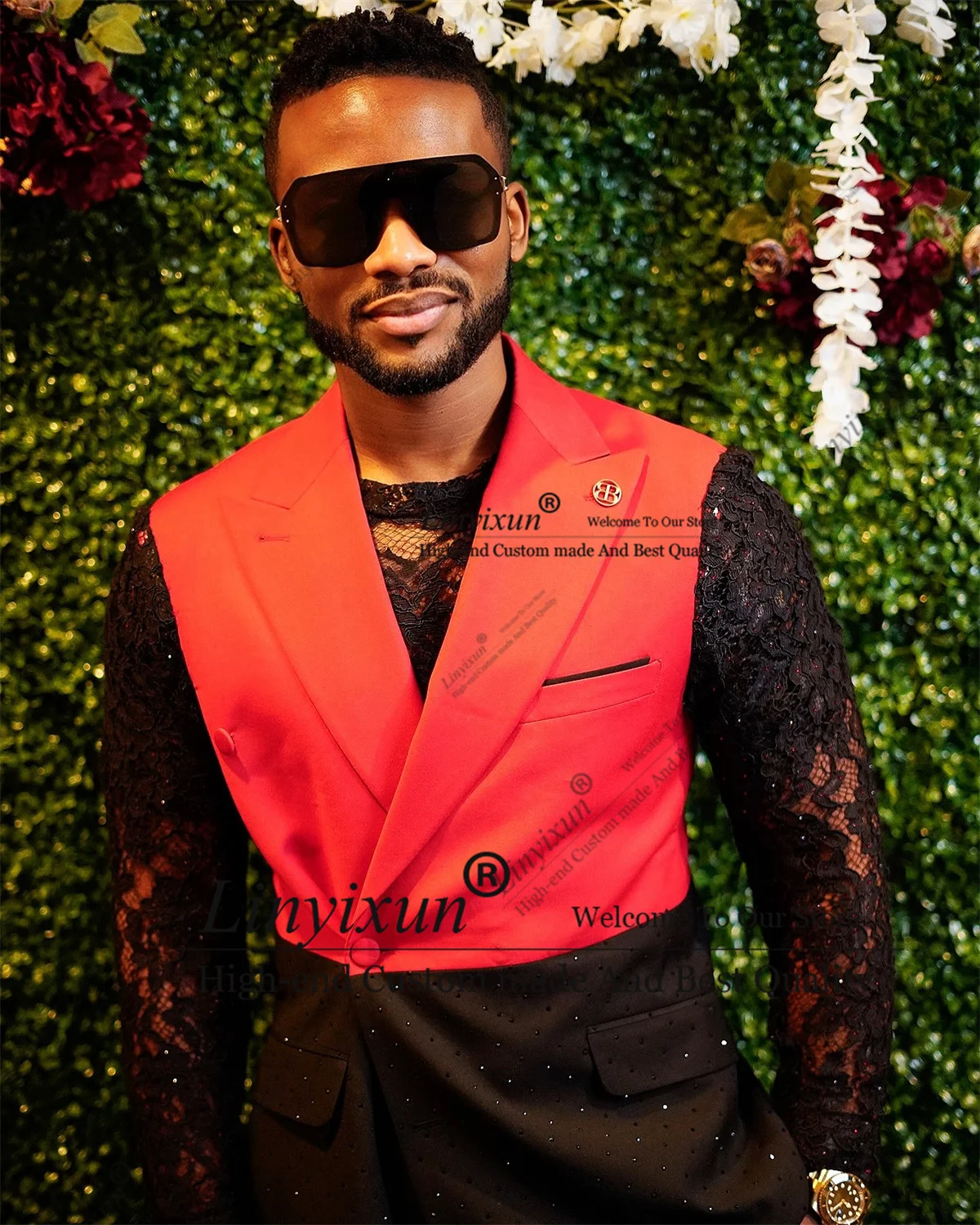Designer style lace Jacket With Waistcoat Inside Men Suit Customized Groom Tuxedo 2 Pieces Wedding Male Blazers Slim ropa hombre
Designer style lace Jacket With Waistcoat Inside Men Suit Customized Groom Tuxedo 2 Pieces Wedding Male Blazers Slim ropa hombre