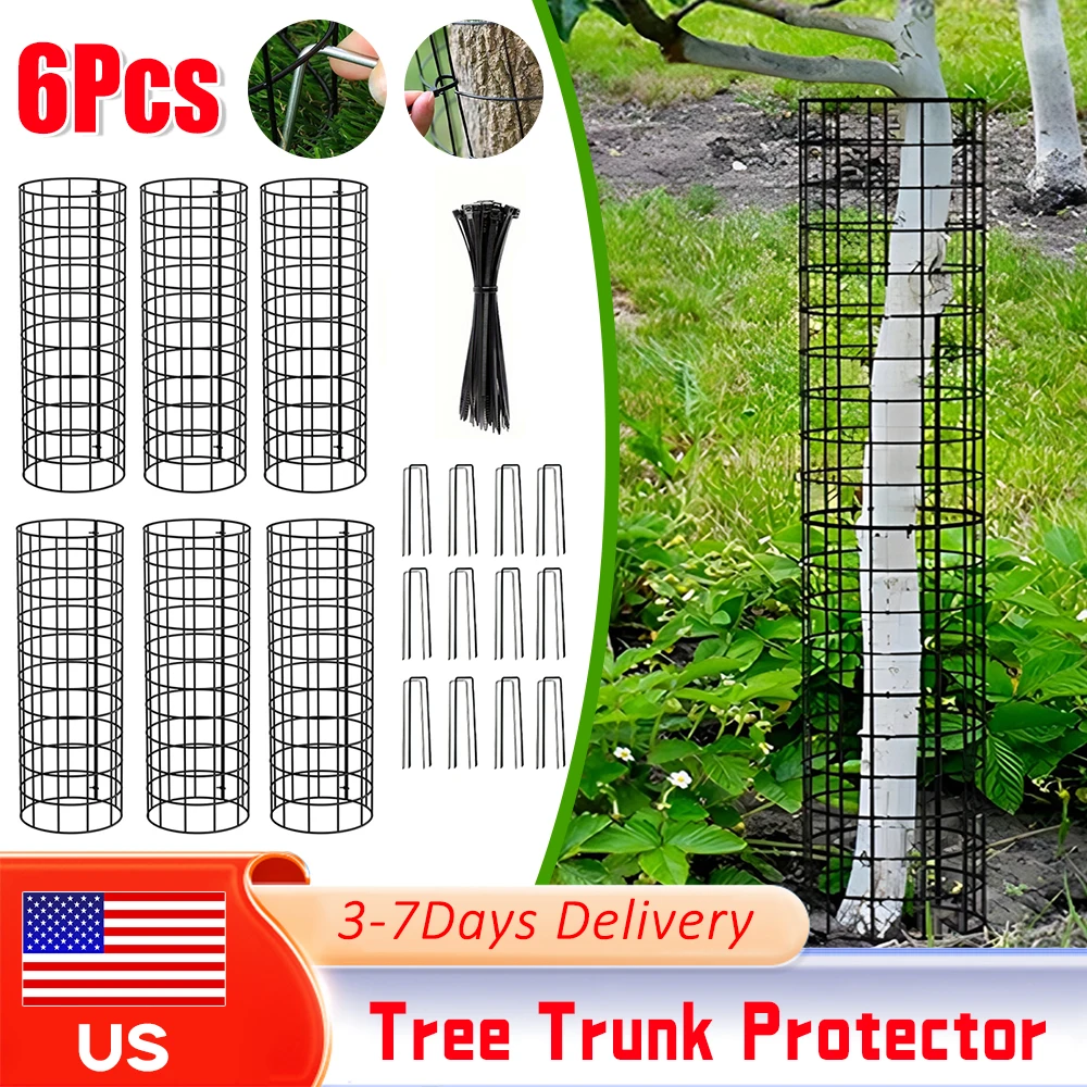 6 Pcs Expandable Tree Trunk Protector Metal Plant Guard with Zip Ties Garden Stakes Camouflage Green Prevent Deer Mower Trimmer
6 Pcs Expandable Tree Trunk Protector Metal Plant Guard with Zip Ties Garden Stakes Camouflage Green Prevent Deer Mower Trimmer