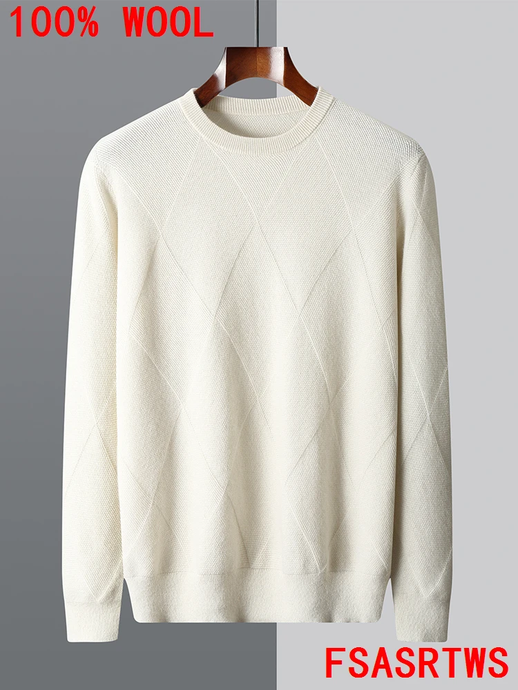 2025 New Chic100% Pure Wool Sweater Men's Classic Pullovers Large Size Cashmere Knitted Top Autumn Winter High-end Leisure Coat
2025 New Chic100% Pure Wool Sweater Men's Classic Pullovers Large Size Cashmere Knitted Top Autumn Winter High-end Leisure Coat