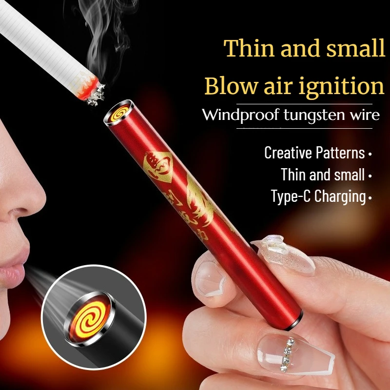 Newest Metal Blow-on Ignition Tungsten Wire Igniter Fine Charging Cigarette Lighter Men's Smoking Accessories Cigarette Lighter
Newest Metal Blow-on Ignition Tungsten Wire Igniter Fine Charging Cigarette Lighter Men's Smoking Accessories Cigarette Lighter