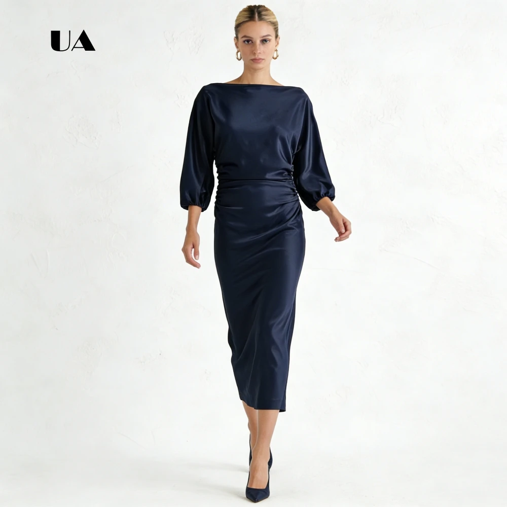 ULBYANRY Elegant Satin Prom Dress with Lantern Sleeves Solid Scoop Neck Ruched Evening Dress Simple Sheath Customized Party Gown
ULBYANRY Elegant Satin Prom Dress with Lantern Sleeves Solid Scoop Neck Ruched Evening Dress Simple Sheath Customized Party Gown