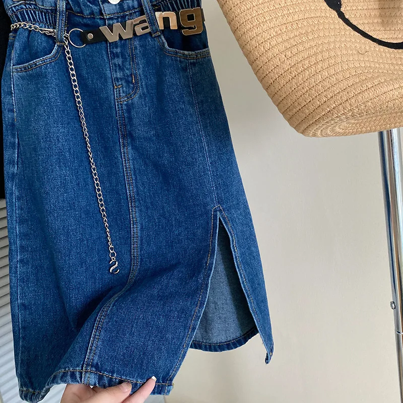 Girls Autumn New Versatile Cowboy Skirt Soild Forking Elastic Waist Comfortable Lively Simple Personality Childrens Clothing
Girls Autumn New Versatile Cowboy Skirt Soild Forking Elastic Waist Comfortable Lively Simple Personality Childrens Clothing