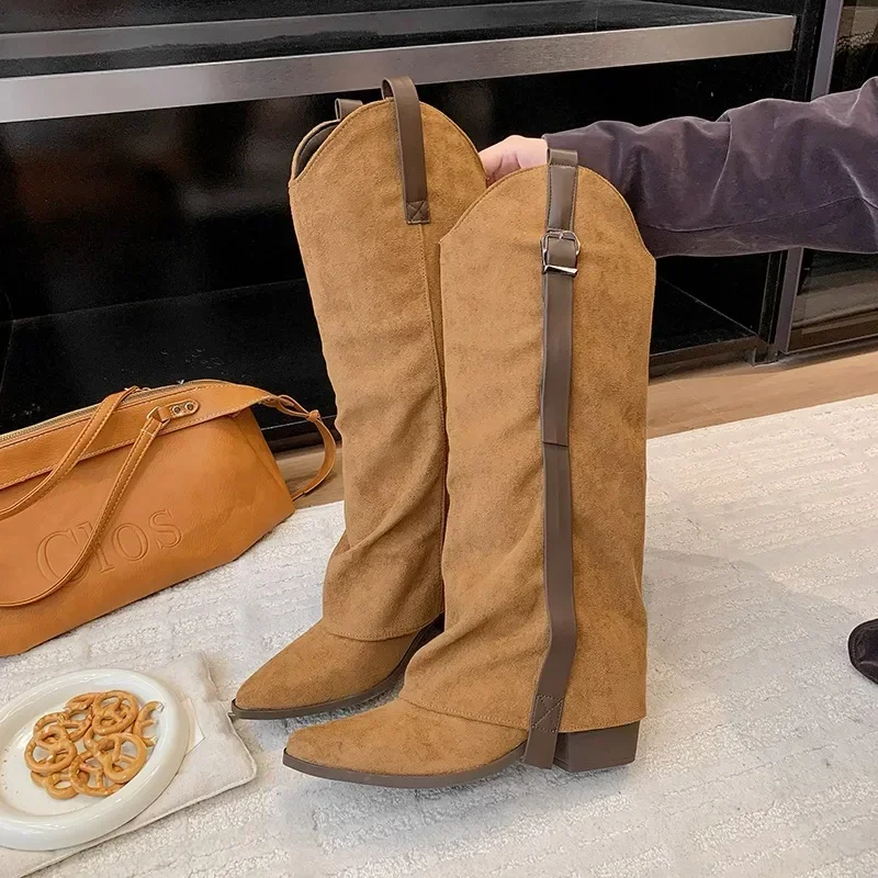 New Style Fashion Winter Street Style Pointed Toe Knee-High Boots Women Low Heels Shoes Female Long Booties Zapatos De Mujer
New Style Fashion Winter Street Style Pointed Toe Knee-High Boots Women Low Heels Shoes Female Long Booties Zapatos De Mujer