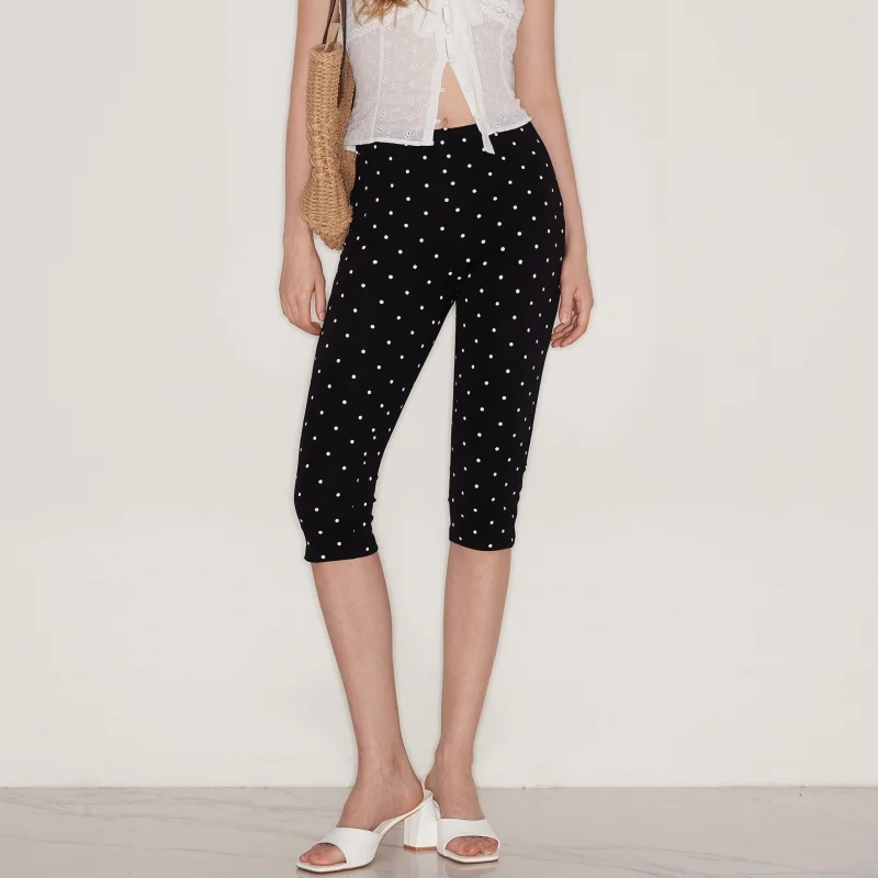 Women Polka Dot Printed Capris Y2k Cute Low Rise Stretchy Cropped Pants Side Bow Tie Skinny Capri Leggings Going Out
Women Polka Dot Printed Capris Y2k Cute Low Rise Stretchy Cropped Pants Side Bow Tie Skinny Capri Leggings Going Out