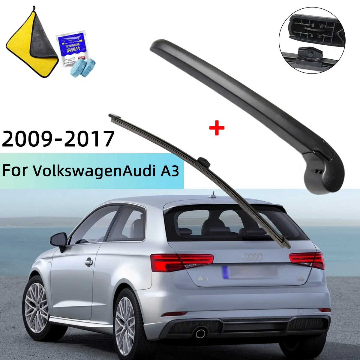 Fits For VolkswagenAudi A3 2009--2017 Rear Windscreen Wiper Blade Wiper Arm Windscreen Windshield Wipers Brushes Cleaning Acces
Fits For VolkswagenAudi A3 2009--2017 Rear Windscreen Wiper Blade Wiper Arm Windscreen Windshield Wipers Brushes Cleaning Acces