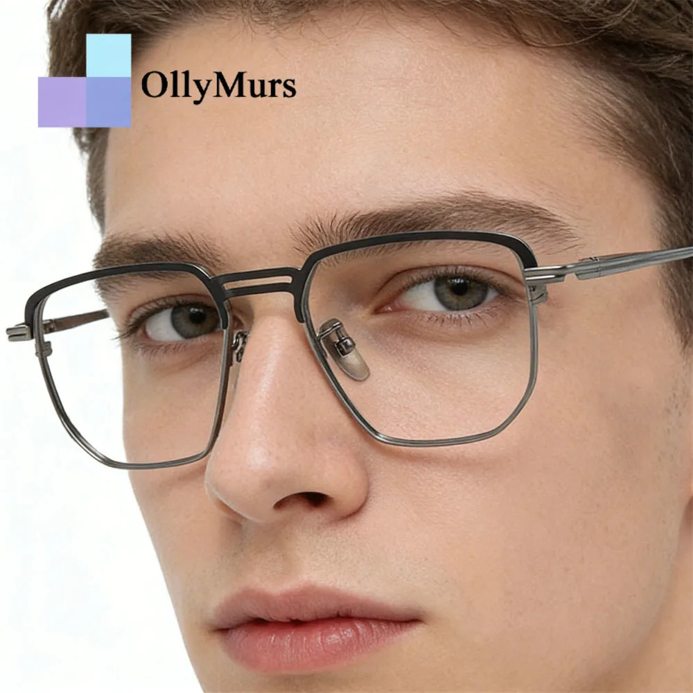 Ollymurs 2026 New Arrival Men's High-Quality Pilot Eyeglasses Frame Luxury Pure Titanium Flexible Elastic Temples 825202Y
Ollymurs 2026 New Arrival Men's High-Quality Pilot Eyeglasses Frame Luxury Pure Titanium Flexible Elastic Temples 825202Y
