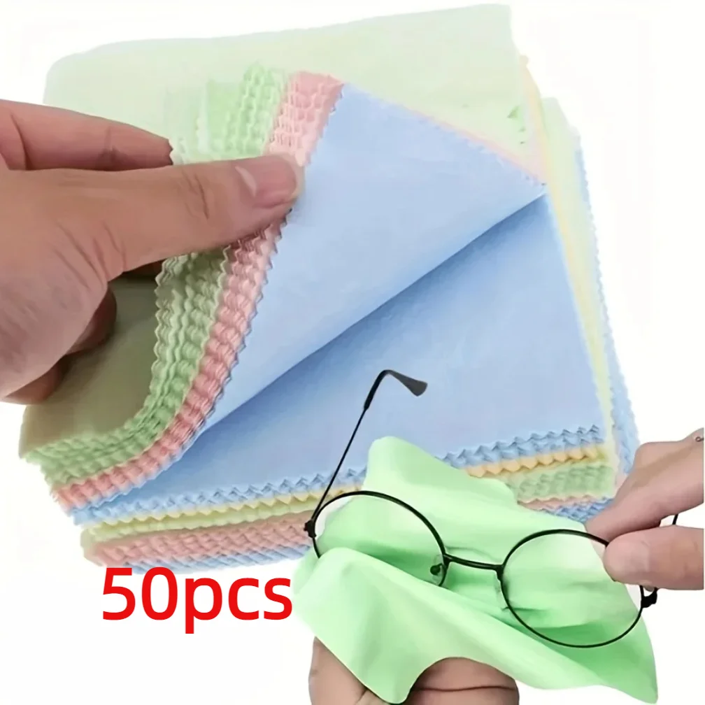 50pcs Thick & Soft Microfiber Cleaning Cloths for Glasses, Camera Lens & Smartphone Screens - Unscented, Random Colors
50pcs Thick & Soft Microfiber Cleaning Cloths for Glasses, Camera Lens & Smartphone Screens - Unscented, Random Colors