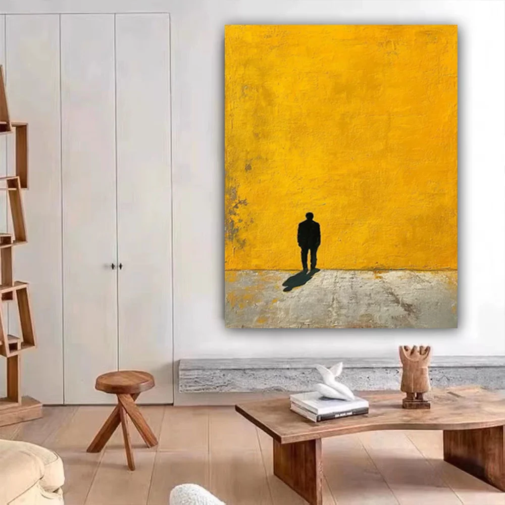 100% hand drawn yellow character abstract oil painting original wall painting home living room decoration paint interior aesthet
100% hand drawn yellow character abstract oil painting original wall painting home living room decoration paint interior aesthet