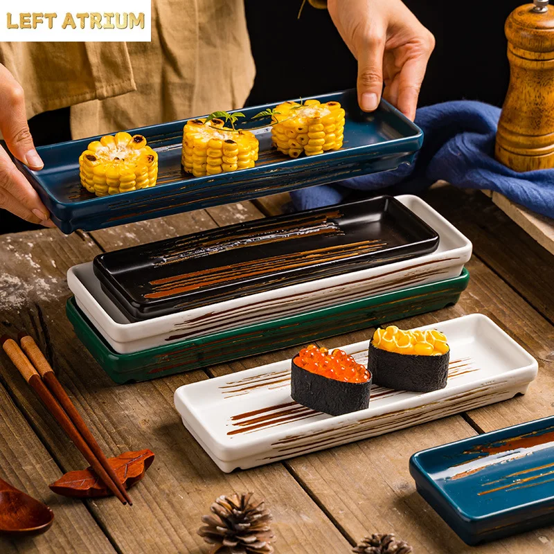 Ceramic Rectangular Tableware-Sushi Serving Platter, Home, Restaurant, and Kitchen Supplies, Japanese-Style Sashimi Pla
Ceramic Rectangular Tableware-Sushi Serving Platter, Home, Restaurant, and Kitchen Supplies, Japanese-Style Sashimi Pla