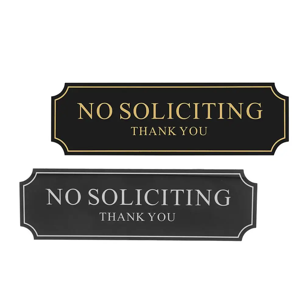 No Soliciting Sign for Home Door Adhesive Backing Acrylic Material Weather Resistant High Visibility Decor House Signs Outdoor
No Soliciting Sign for Home Door Adhesive Backing Acrylic Material Weather Resistant High Visibility Decor House Signs Outdoor