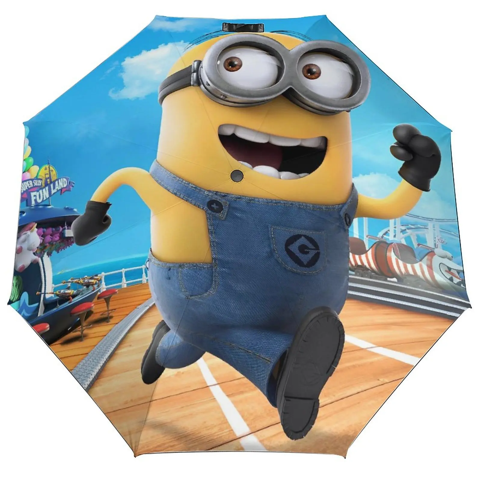 Cute Cartoon Yellow Minions Big Eyes Umbrella Three Fold Auto Sunshade Umbrella For Men Women Art Print Strong Rain Umbrella
Cute Cartoon Yellow Minions Big Eyes Umbrella Three Fold Auto Sunshade Umbrella For Men Women Art Print Strong Rain Umbrella