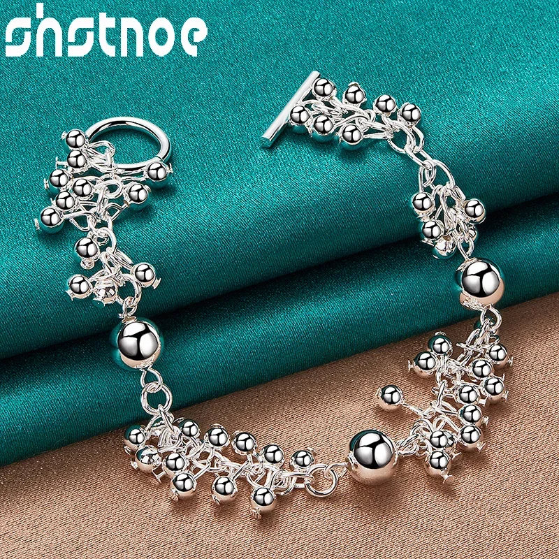 SHSTONE 925 Sterling Silver Grapes Beads Bracelet For Women Man Hand Chain Party Birthday Accessories Christmas Charm Jewelry
SHSTONE 925 Sterling Silver Grapes Beads Bracelet For Women Man Hand Chain Party Birthday Accessories Christmas Charm Jewelry