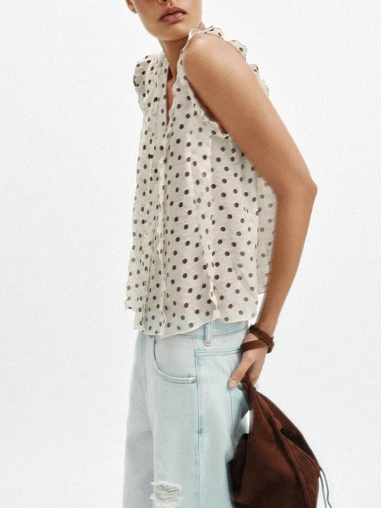 New Summer 2026 Women's Fashionable Sleeveless V-Neck Polka Dot Print Shirt Versatile Top Layered Design Ladies' Premium Clot...
New Summer 2026 Women's Fashionable Sleeveless V-Neck Polka Dot Print Shirt Versatile Top Layered Design Ladies' Premium Clot...