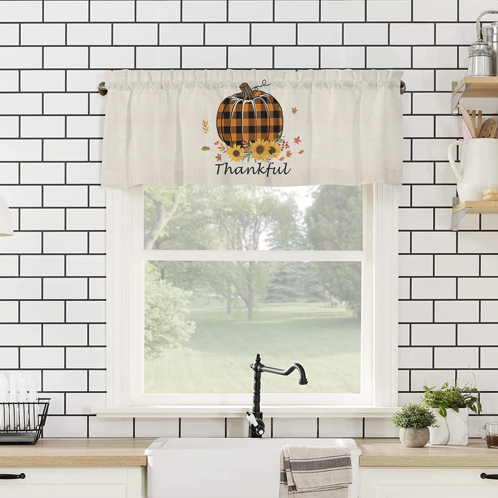 ZEDLIYU Valances for Windows Kitchen Living Room Small Window Valance Thanksgiving Pumpkin 1 Panel
ZEDLIYU Valances for Windows Kitchen Living Room Small Window Valance Thanksgiving Pumpkin 1 Panel
