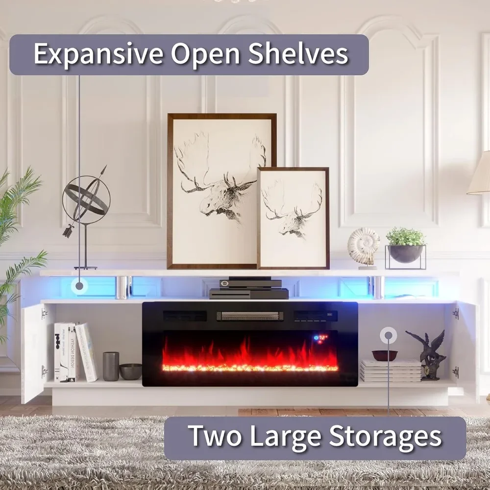 New Product Discount Fireplace TV Stand with Modern High Gloss Fireplace Entertainment Center LED Lights, 2 Tier TV Console Cabi
New Product Discount Fireplace TV Stand with Modern High Gloss Fireplace Entertainment Center LED Lights, 2 Tier TV Console Cabi