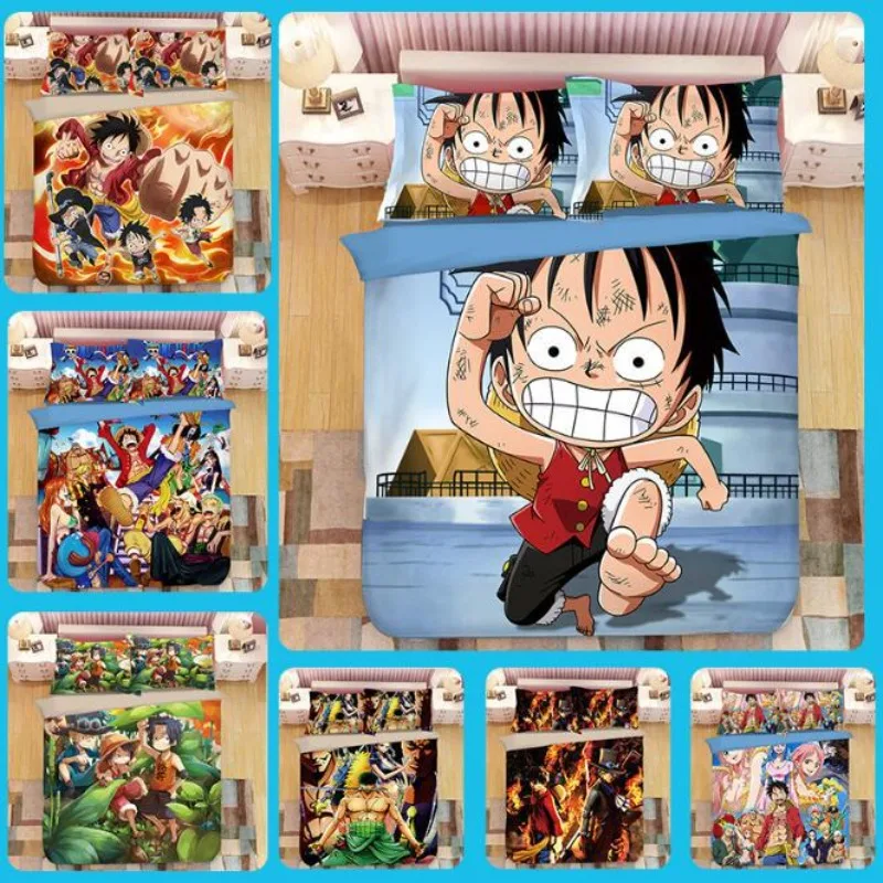 Anime One Pieces Bedding Set Luffy Duvet Cover 3D Printing Quilt Cover Pillowcase Suit Kids Gift
Anime One Pieces Bedding Set Luffy Duvet Cover 3D Printing Quilt Cover Pillowcase Suit Kids Gift
