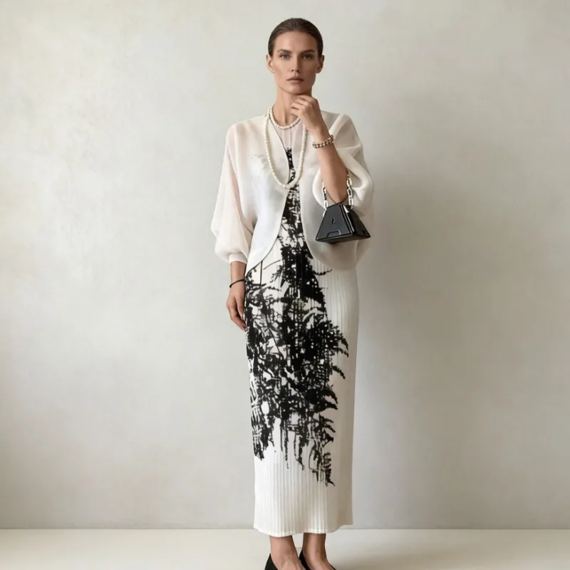 Miyake Pleated Skirt Set Plisse 2026 Summer New Pleats Two-Piece Womens Fashion High-End Cardigan Printed Fold Dress Stylish Set
Miyake Pleated Skirt Set Plisse 2026 Summer New Pleats Two-Piece Womens Fashion High-End Cardigan Printed Fold Dress Stylish Set