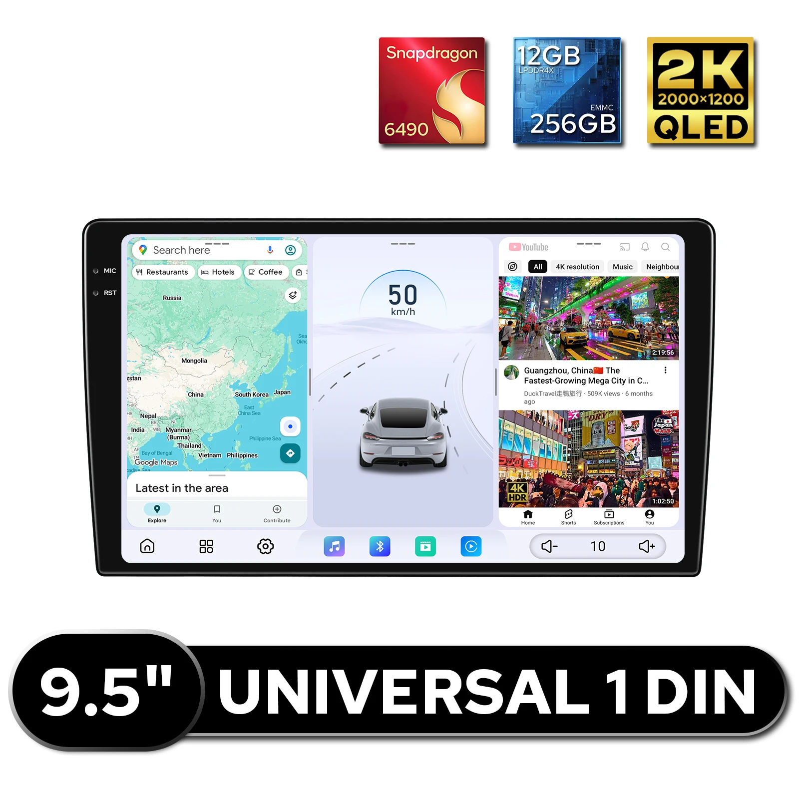 JOYING 9.5 Inch Car Radio Stereo Universal Single Din Head Unit 12GB+256GB 2K QLED 2000*1200 Wireless CarPlay&Android Auto
JOYING 9.5 Inch Car Radio Stereo Universal Single Din Head Unit 12GB+256GB 2K QLED 2000*1200 Wireless CarPlay&Android Auto