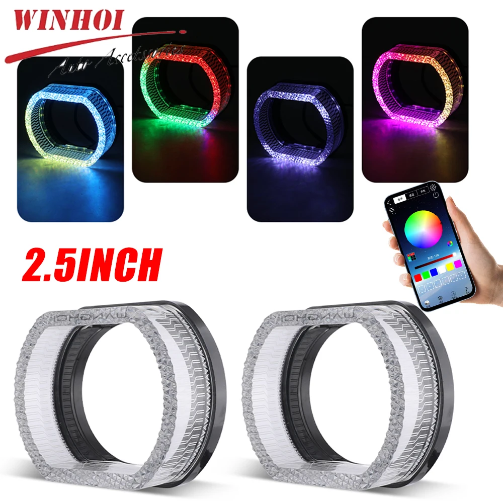 2.5 Inch LED Angel Eyes Projector Lenses Shrouds Bezels DRL 2.5” Halo Ring Cover for Bi Xenon Projector Lenses Accessories Decor
2.5 Inch LED Angel Eyes Projector Lenses Shrouds Bezels DRL 2.5” Halo Ring Cover for Bi Xenon Projector Lenses Accessories Decor