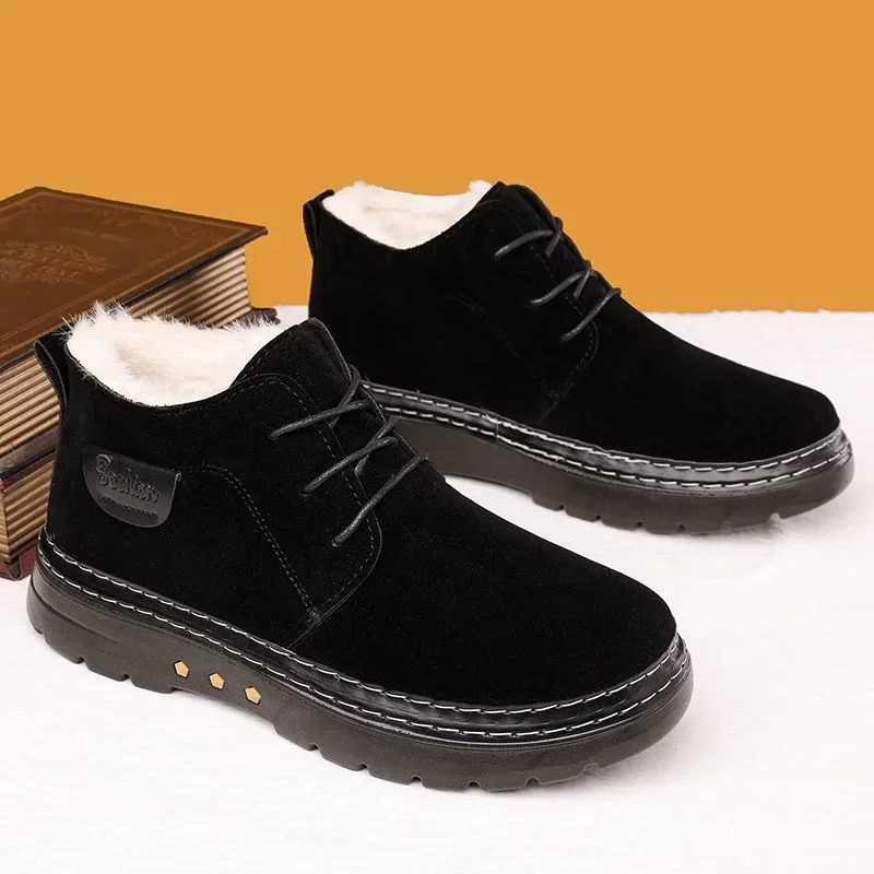 New Winter Men's Cotton Shoes with Plush Insulation, Casual Cotton Shoes, Fashionable Anti Slip Thick Soled Cotton Boots
New Winter Men's Cotton Shoes with Plush Insulation, Casual Cotton Shoes, Fashionable Anti Slip Thick Soled Cotton Boots